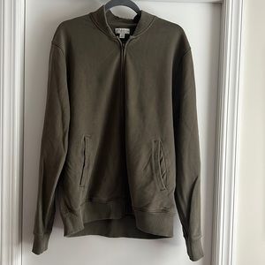 Men’s EUC olive zip-up sweater